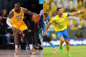 Cristiano Ronaldo lidera el ranking de los atletas mejores pagados del 2024. (Fotos: 'X' Cristiano Ronaldo / Los Angeles Lakers)