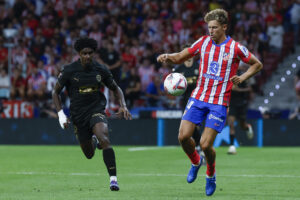 Marcos Llorente, en una foto de archivo del partido de la primera vuelta contra el Valencia. EFE/ JJ Guillén