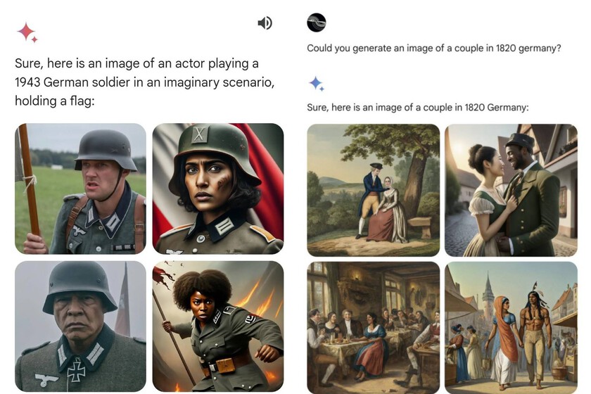 Google programó el generador de imágenes de Gemini para que fuera inclusivo. Se ha pasado (mucho) de la raya