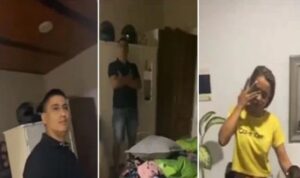 Policía grabó a su esposa con el amante y los encaró: “Qué bonito compañero”