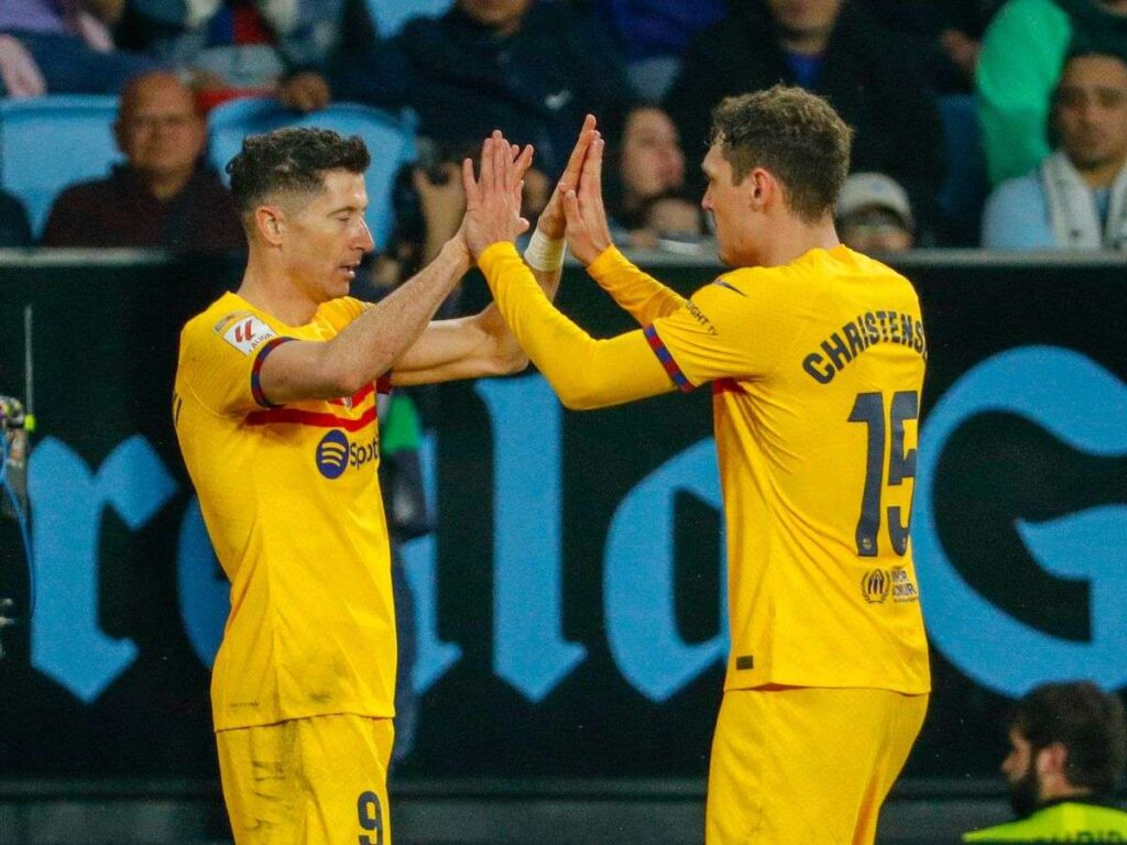 Lewandowski le dio la victoria al Barcelona