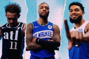 Trae Young, Damian Lillard y el dominicano Karl-Anthony Towns en el concurso de triples en el All-Star Game de la NBA 2024. (Fotos: 'Instagram' @nba)