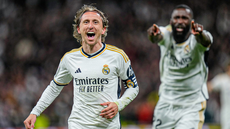 Luka Modrić le da la victoria al Real Madrid en el duelo contra el Sevilla con un increíble golazo. (Foto: 'X' Real Madrid C.F.)