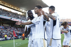 Jude Bellingham celebrando su gol en el Real Madrid vs Barcelona. (Foto: 'EFE' Quique García)