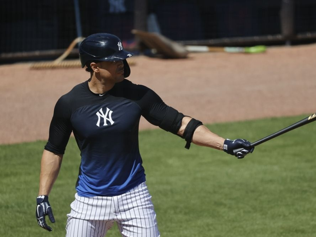 Giancarlo Stanton trabaja rigurosamente en su bateo