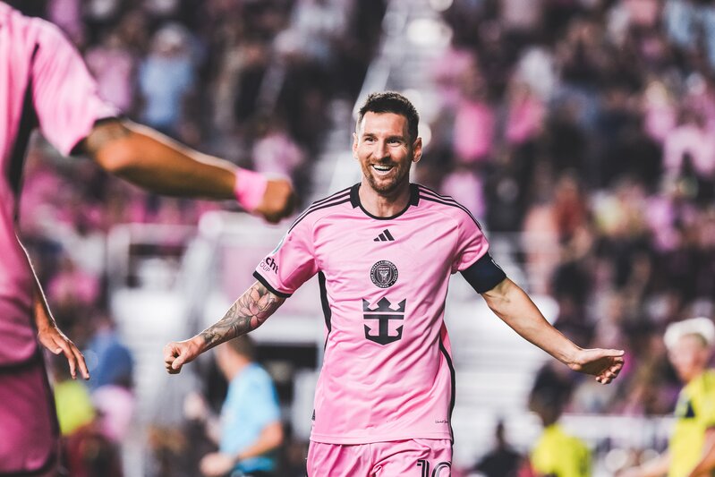 Messi celebrando su gol ante Nashville en el partido de vuelta de Champions Cup con Inter Miami. (Foto: 'X' Inter Miami CF)