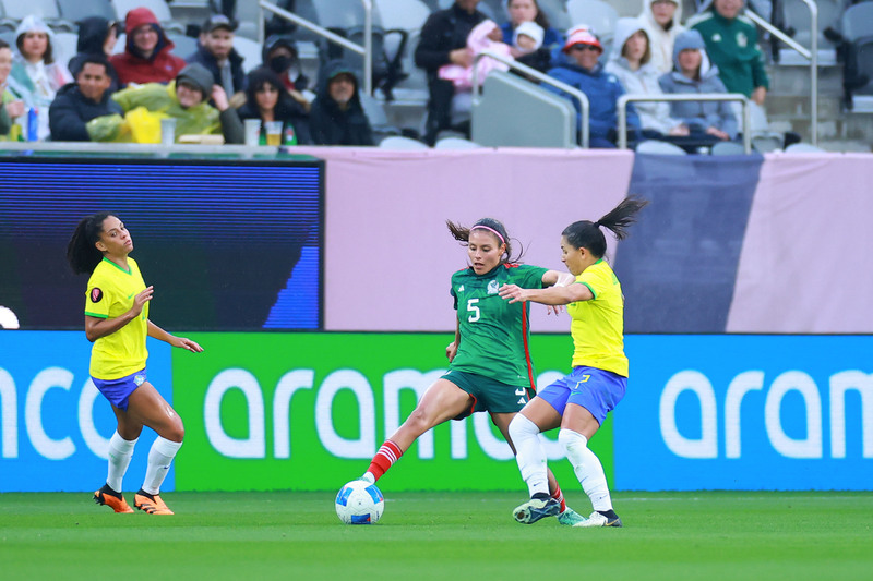 La selección mexicana en la derrota ante Brasil en las Semifinales de la Copa Oro W. (Foto: 'X' Selección Nacional de México Femenil)