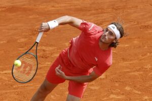 Tsitsipas en en torneo de MonteCarlo