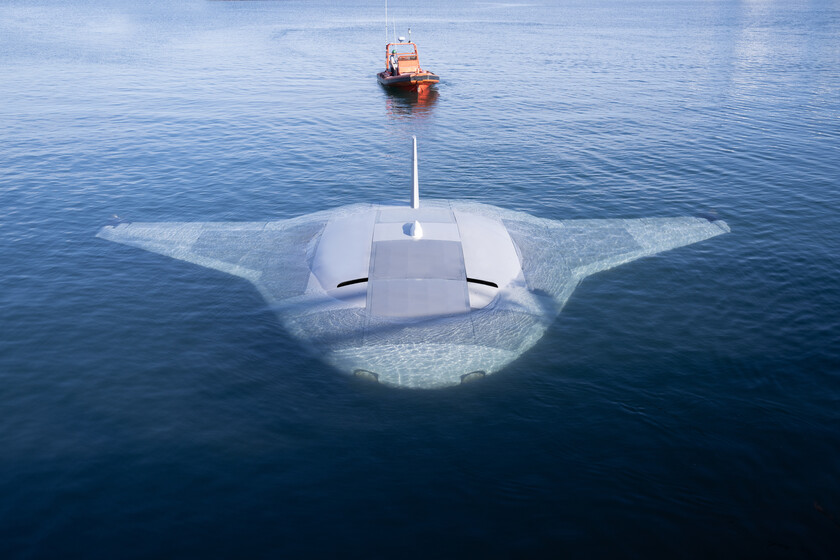Estados Unidos muestra su mantarraya robot. Es enorme, autónomo y preparado para misiones submarinas de larga duración