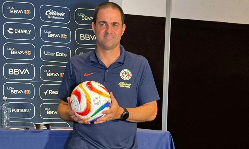 André Jardine, entrenador del Club América, durante lal conferencia de prensa previo a la final del Torneo Clausura 2024