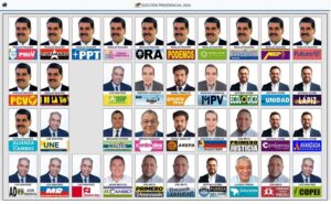 Así se verá el tarjetón en las máquinas electorales para las presidenciales del 28 de julio