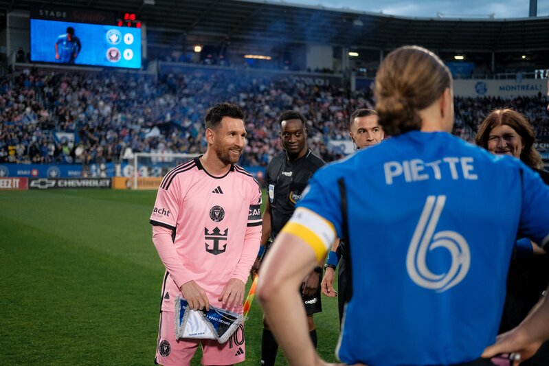 Leo Messi con el Inter Miami en su visita al Stade Saputo para enfrentar al CF Montréal. (Foto: 'X' CF Montréal)