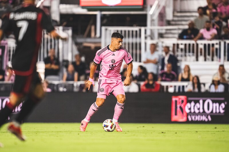 Luis Suárez en la victoria del Inter Miami frente al D.C. United. (Foto: 'X' Inter Miami C.F.)