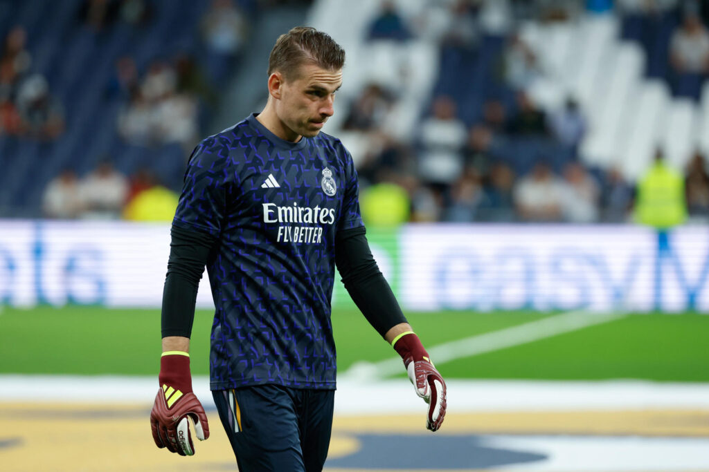 El ucraniano Andriy Lunin, guardameta del Real Madrid. EFE / Mariscal.