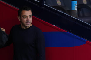 El entrenador del Barcelona, Xavi Hernández. EFE / Enric Fotcuberta.