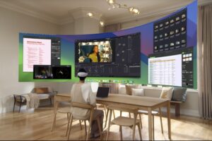el nuevo sistema de las Vision Pro trae un impresionante doble monitor curvo 4K virtual