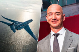 Jeff Bezos tiene tres aviones privados, pero uno de ellos esconde un inusual secreto: un lavabo en el pasillo