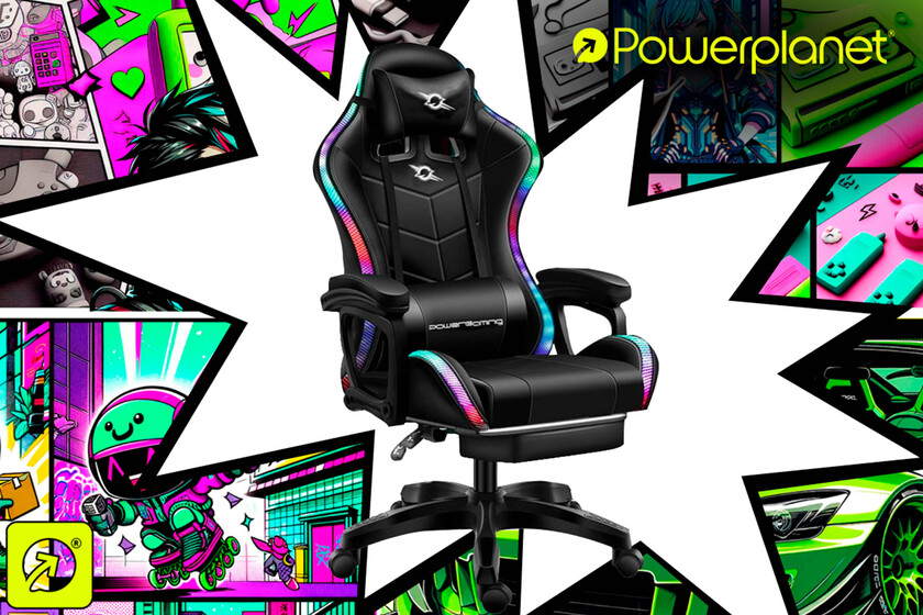 Powerplanet tiene una silla gaming con reposapiés y hasta iluminación RGB por menos de 90 euros
