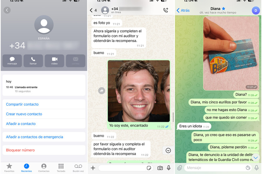 Me ha llamado una chica pidiendo que le agregue urgentemente a WhatsApp. He terminado en la estafa más rara de mi vida