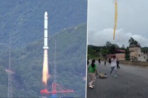 China sigue poniendo a la gente en riesgo con cohetes que caen del cielo una vez terminado su trabajo