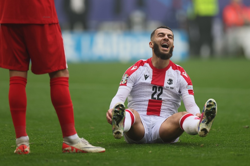 Dortmund (Germany), 18/06/2024.- Georges Mikautadze of Georgia reacts during the UEFA EURO 2024 group F soccer match between Turkey and Georgia, in Dortmund, Germany, 18 June 2024. (Alemania, Turquía) EFE/EPA/Leszek Szymanski POLAND OUT