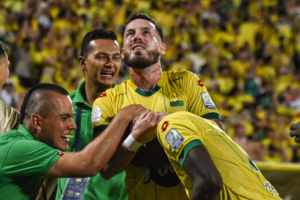 Atlético Bucaramanga da el primer golpe en la final colombiana de fútbol. (Foto: 'X' Atlético Bucaramanga)