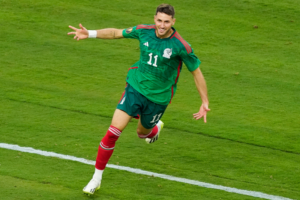 Santiago Giménez celebrando su gol en la final de la Copa Oro 2023 vs Panamá (Spartak de Moscú-Selección Mexicana)
