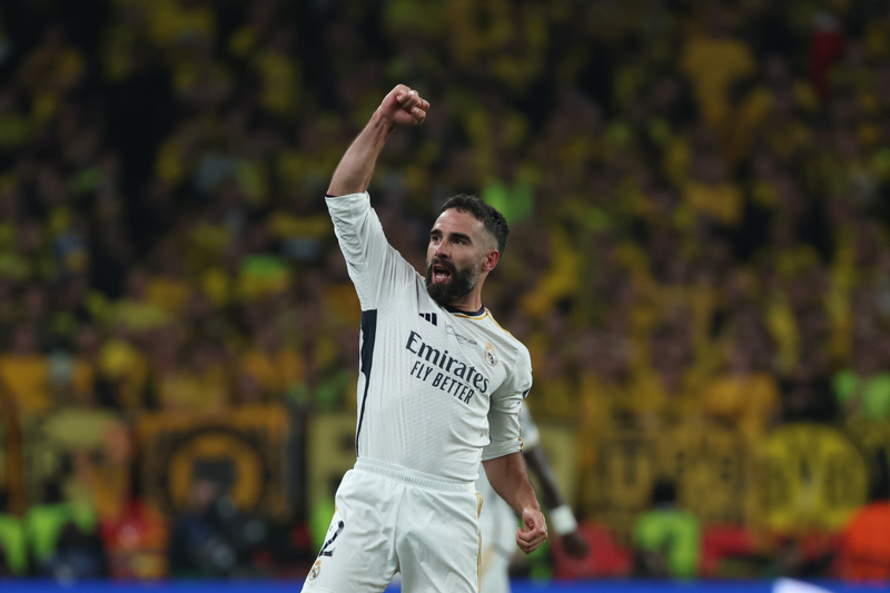 Danie Carvajal, autor del primer gol de la final de la Champions League