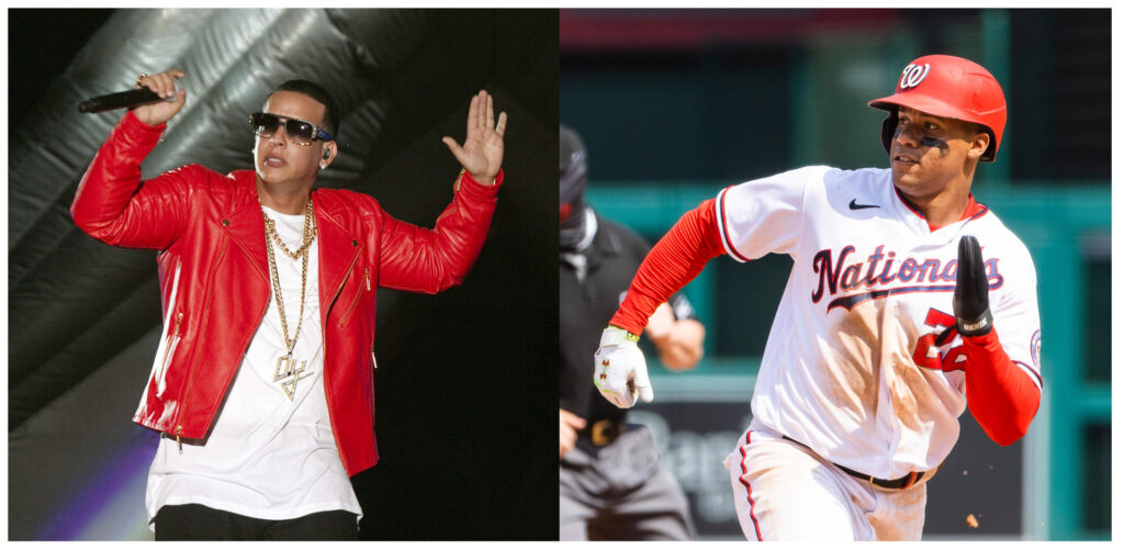 Combo de fotografías que muestra al cantante puertorriqueño Daddy Yankee (i) y al beisbolista Juan Soto (d). EFE/ Archivo