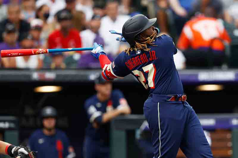 Vladimir Guerrero Jr. conectó un bambinazo en el Juego de las Estrellas 2021. (Foto EFE)