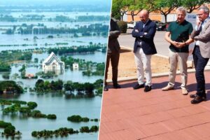 Las inundaciones arrasan ciudades enteras. Un pavimento que deja pasar miles de litros de lluvia quiere ser la solución