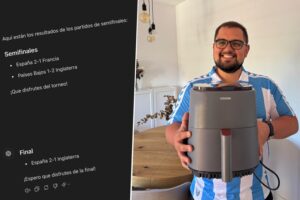 ChatGPT me dijo hace un mes que España ganaría 2-1 a Inglaterra la final de la Eurocopa. Le hice caso y gané una airfryer