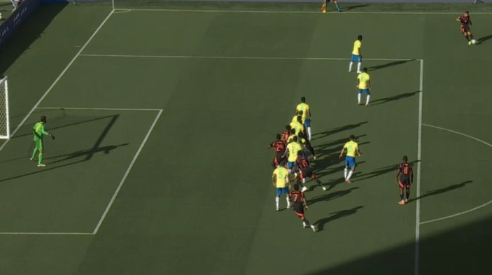 ¡Error del VAR! Trazaron mal las líneas y anularon el gol de Colombia