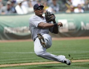 Foto de archivo del ex tercera base dominicano Adrián Beltré, retirado en 2018 y quien este domingo fue exaltado al Salón de la Fama del béisbol de las Grandes Ligas situado en Cooperstown, Nueva York. EFE/John G. Mabanglo