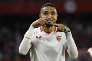 Youssef En-Nesyri, en una foto de archivo con el Sevilla. EFE/ Julio Muñoz