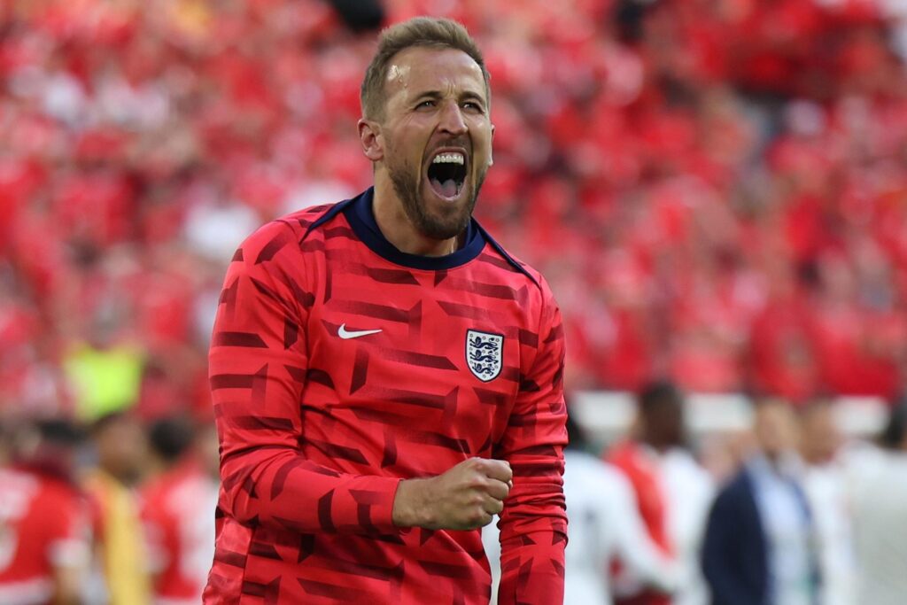 El internacional inglés Harry Kane durante un partido de la Eurocopa de fútbol de Alemania 2024. EFE/EPA/GEORGI LICOVSKI