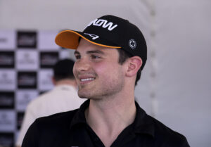 Fotografía de archivo en la que se registró al piloto mexicano Pato O'Ward del equipo Arrow McLaren, en Long Beach (California, EE.UU.). EFE/Javier Rojas