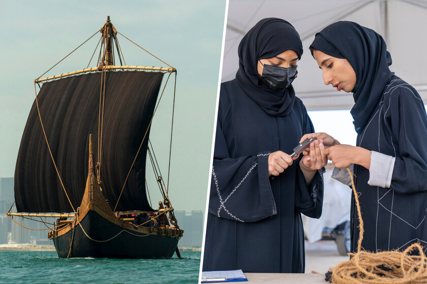 Emiratos Árabes quería saber cómo se navegaba hace 4.000 años. Así que se fabricó un barco con juncos y pelo de cabra