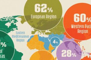 Las regiones del mundo que más y menos alcohol consumen al cabo del año, ilustradas en este mapa
