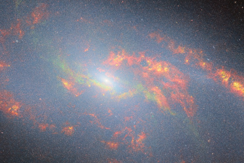 El telescopio Webb ha logrado penetrar en el núcleo de una galaxia vecina, hogar de un agujero negro furiosamente activo