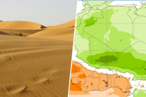 va a llover en el desierto del Sáhara como no se recuerda