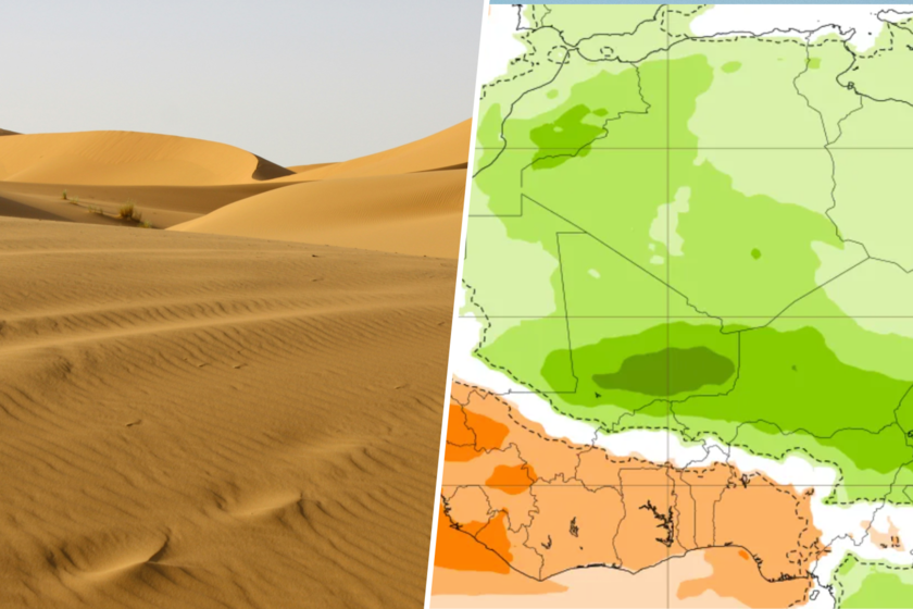 va a llover en el desierto del Sáhara como no se recuerda