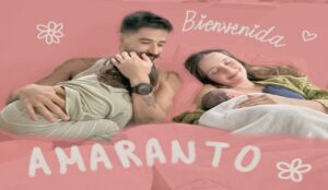 ¡Nació Amaranto! La hija de Evaluna Montaner y Camilo Echeverry: “Niña de terciopelo dorado”