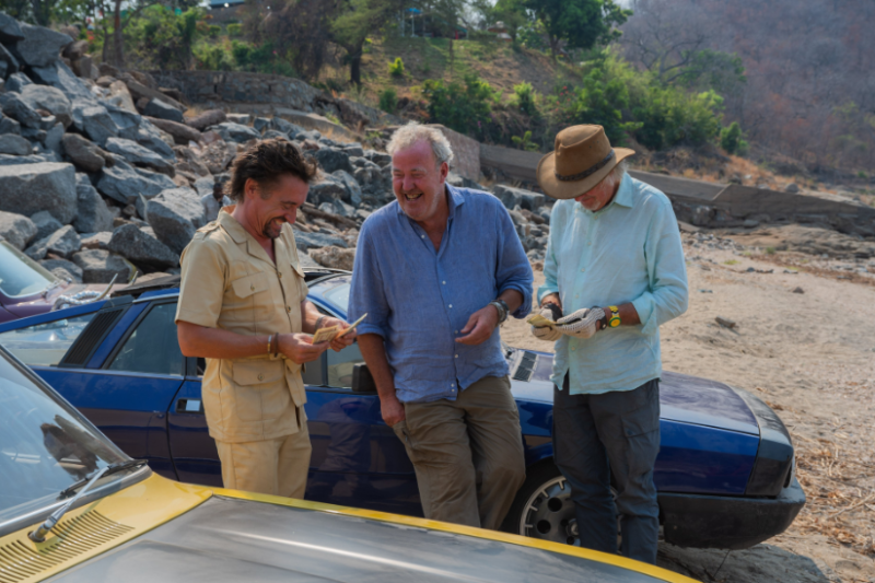 Jeremy Clarkson, Richard Hammond y James May en Zimbabwe para su último especial en 'The Grand Tour'. (Foto: 'X' The Grand Tour)