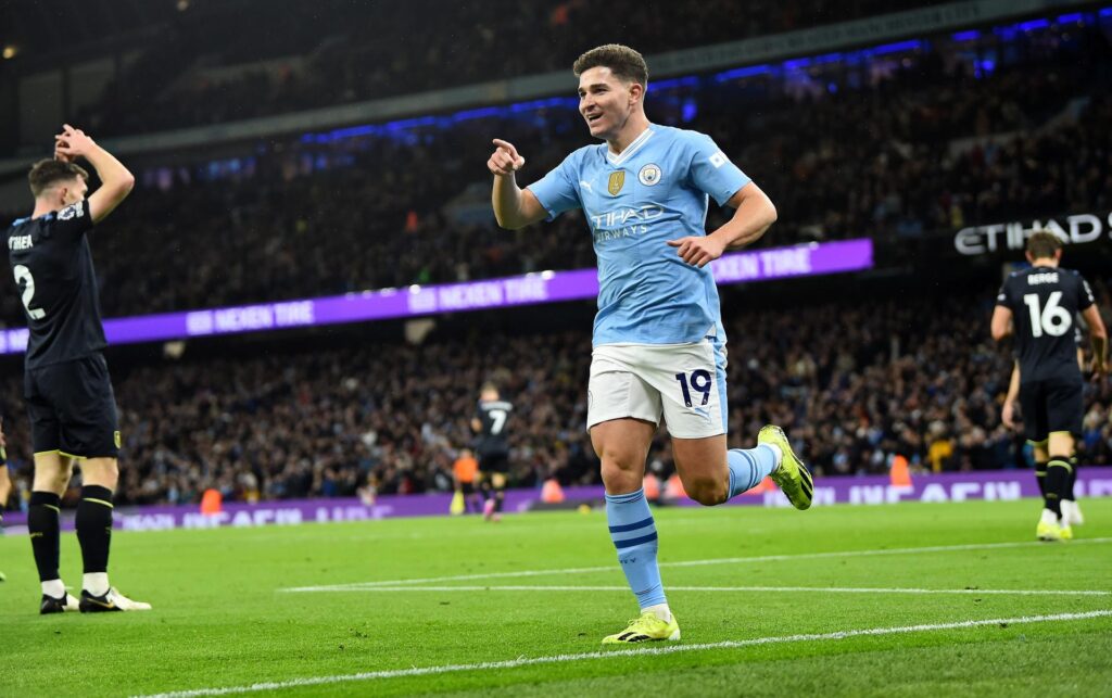 El jugador argentino del club 'citizen', Julian Alvarez, EFE/EPA/PETER POWELL