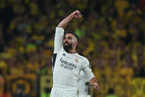 El defensa del Real Madrid, Dani Carvajal, que puede conquitar en Varsovia su quinta Supercopa de Europa. EFE / Kiko Huesca.