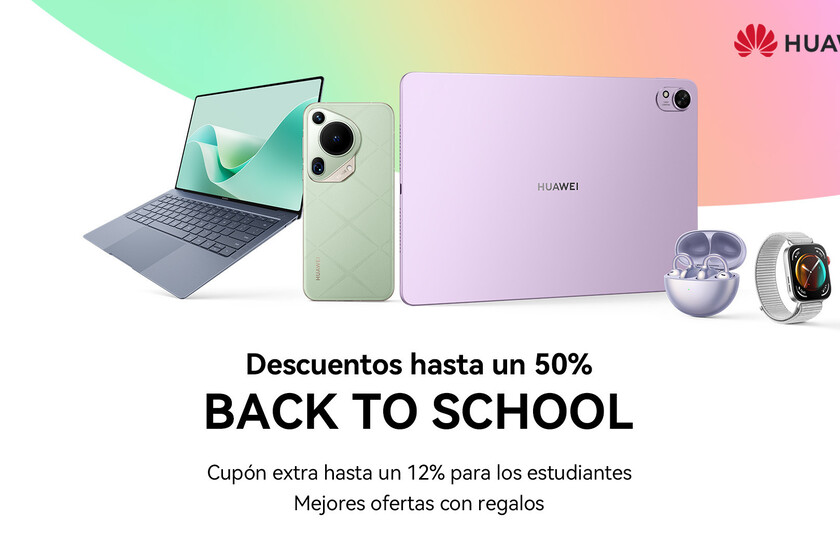 Arranca la Vuelta al Cole de Huawei con descuentos de hasta el 50% en portátiles, móviles y tablets, entre otros dispositivos