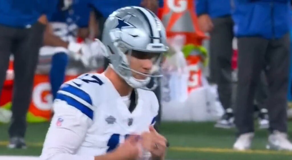 Fuente: Redes sociales / Captura de pantalla - Brandon Aubrey, pateador de los Dallas Cowboys