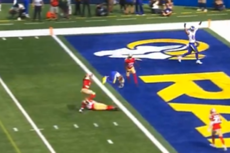 Kyren Williams y su magistral anotación ante los San Francisco 49ers en la Semana 3 de la NFL. (Fotos: Capturas de pantalla transmisión del partido)