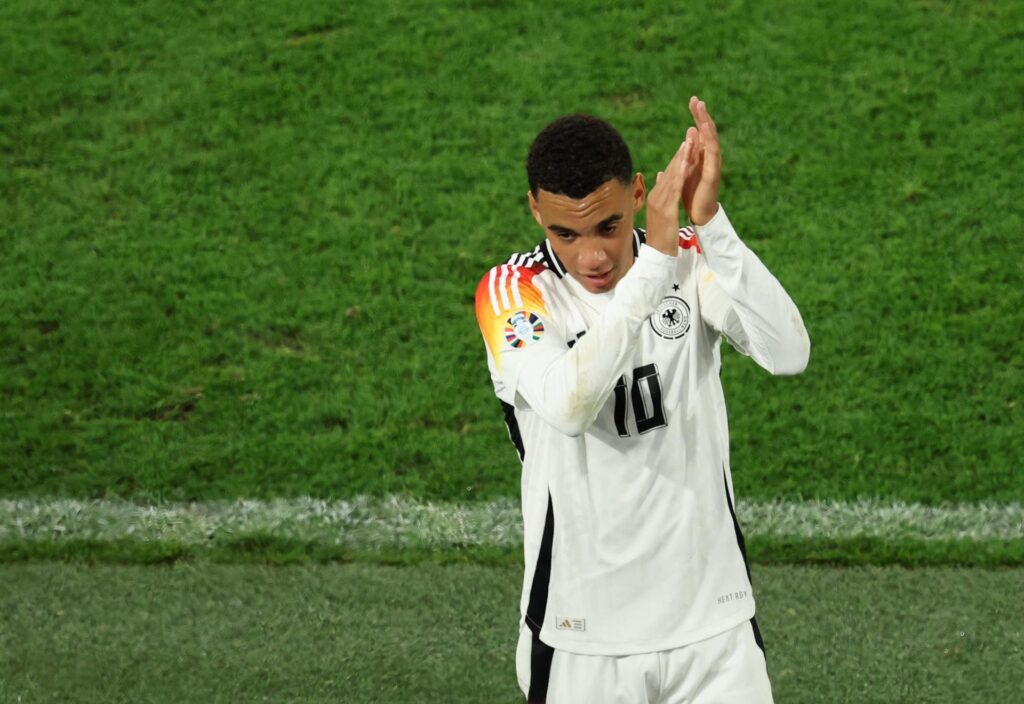 El jugador aleman Jamal Musiala durante un partido de la Eurocopa. (Alemania) EFE/EPA/GEORGI LICOVSKI
